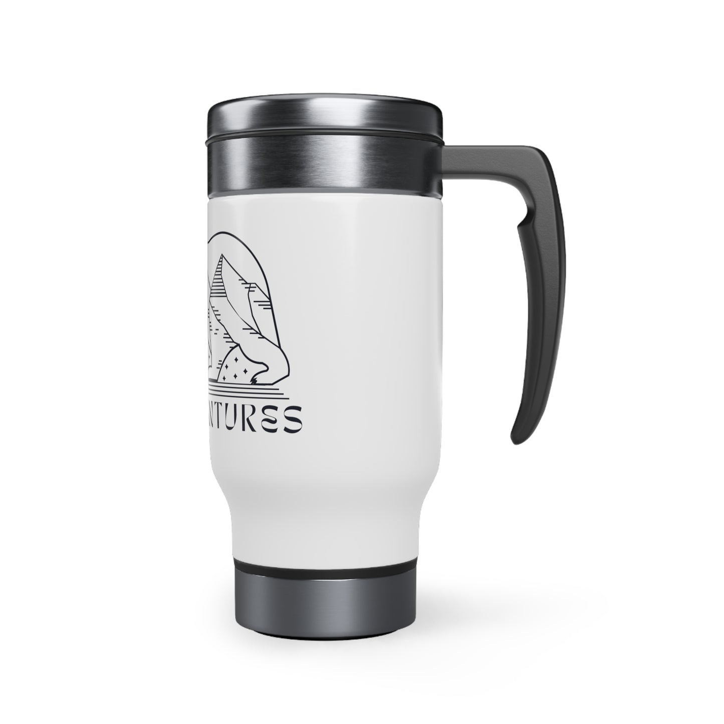 Rad Adventures Mountain Bear Stainless Steel Durable Travel Mug with Handle, 14oz
